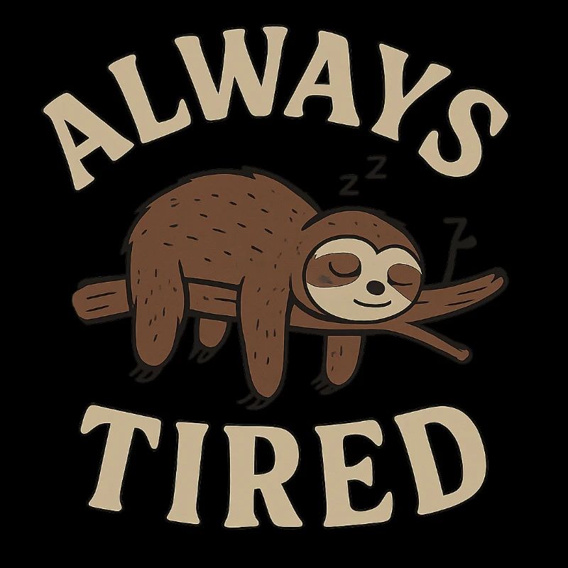 Always Tired – Sleeping Sloth on a Branch