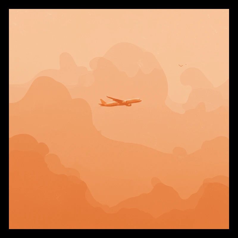 Ciel du soir avec nuages et coucher de soleil