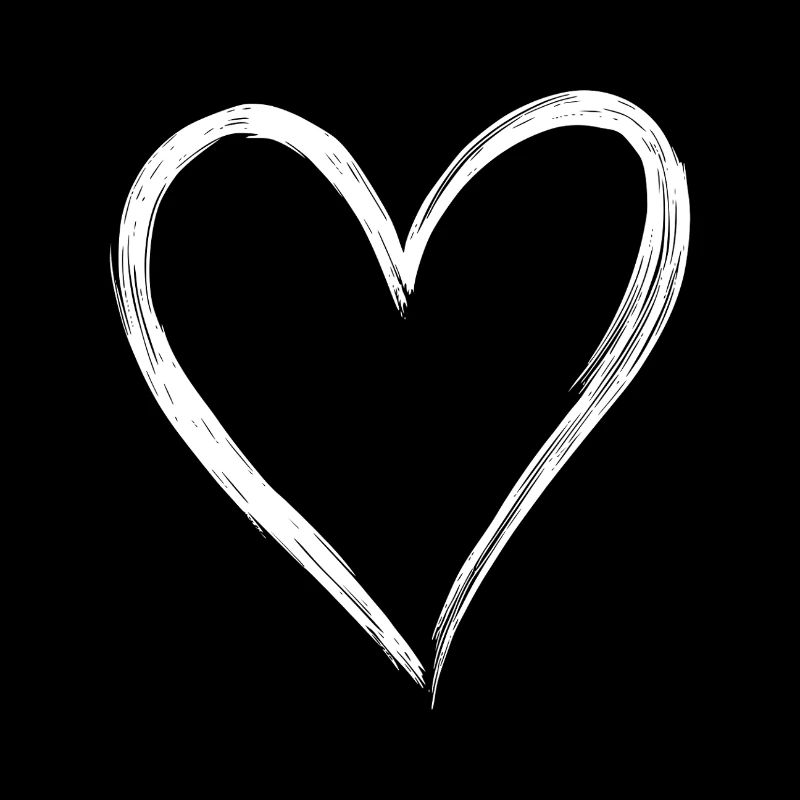 Süßes Herz Handgezeichnet