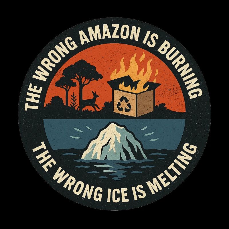 The wrong forest is burning. The wrong iceis melts