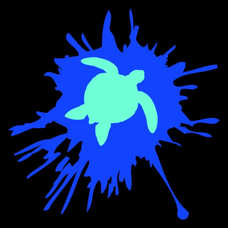 Water turtle paint splash drops
