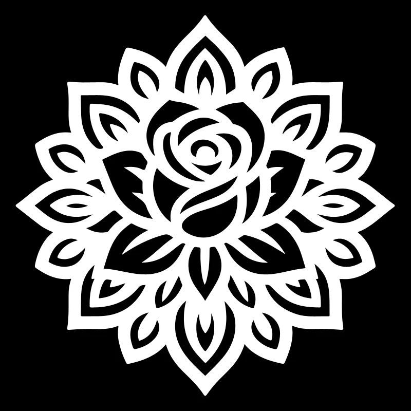 Rose Flower Mandala