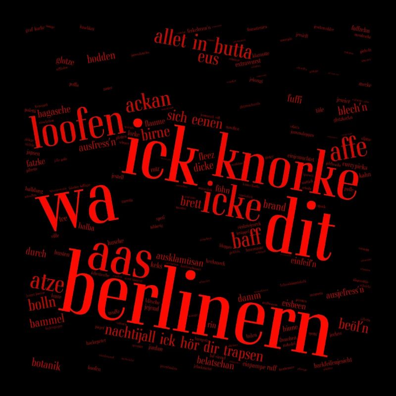 Berliner Schnauze – word cloud with dialect
