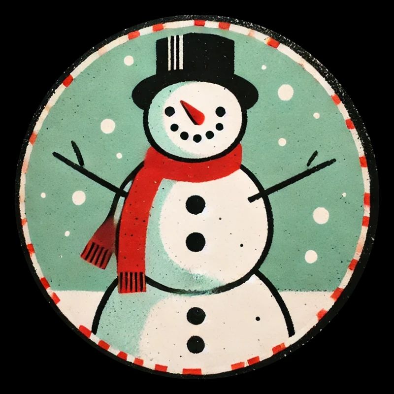 Schneemann Klassisches Winterspaß-Design