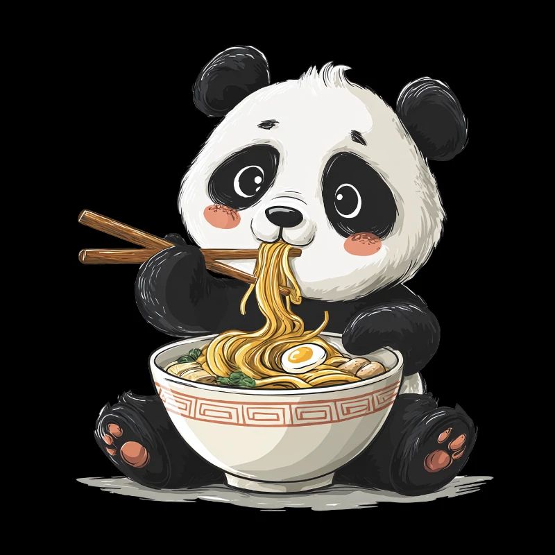 Süßer Panda Ramen