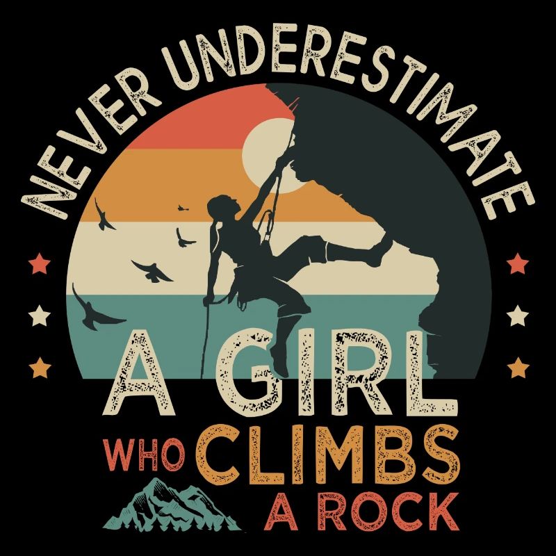 Ein Mädchen, das ein Klettern klettert