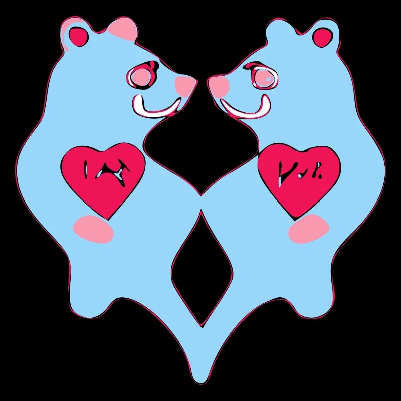 Blue bear pair