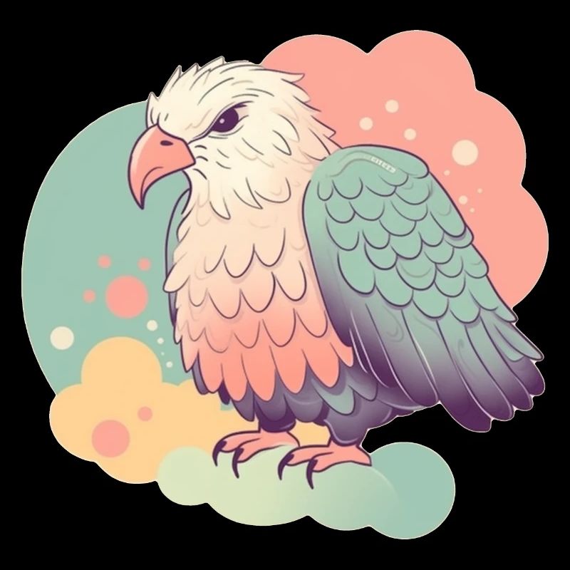 aigle pastel mignon illustration