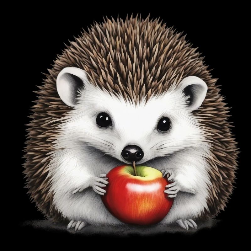 Igel mit Apfel 2