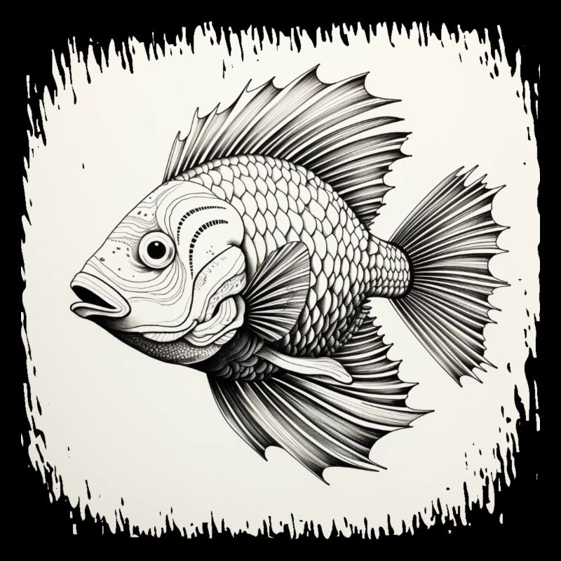 hameçon animation bateau poissons présent canne heureux