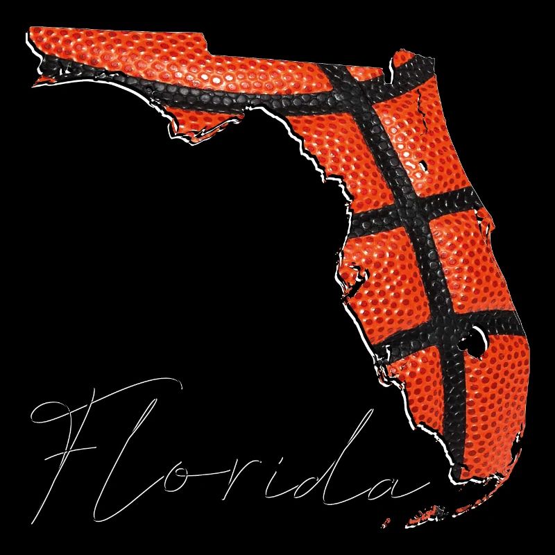 Real Basketball in Florida State Map FL