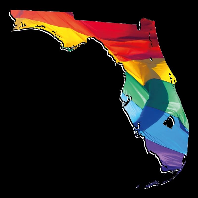 LGBTQ Flag in Florida State Map