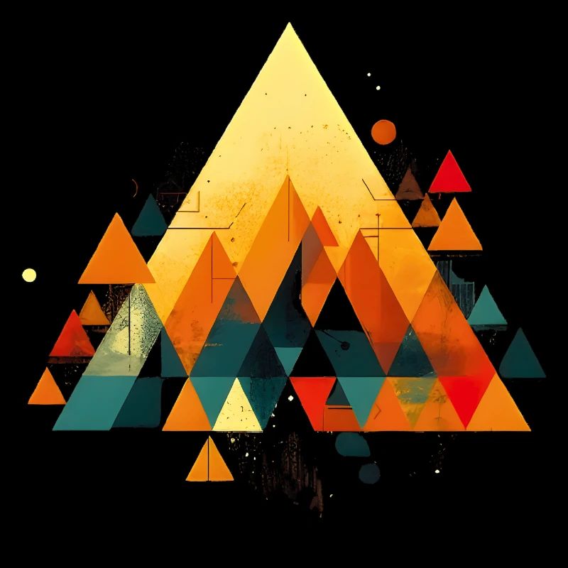 Geometrischer Berg der Farben