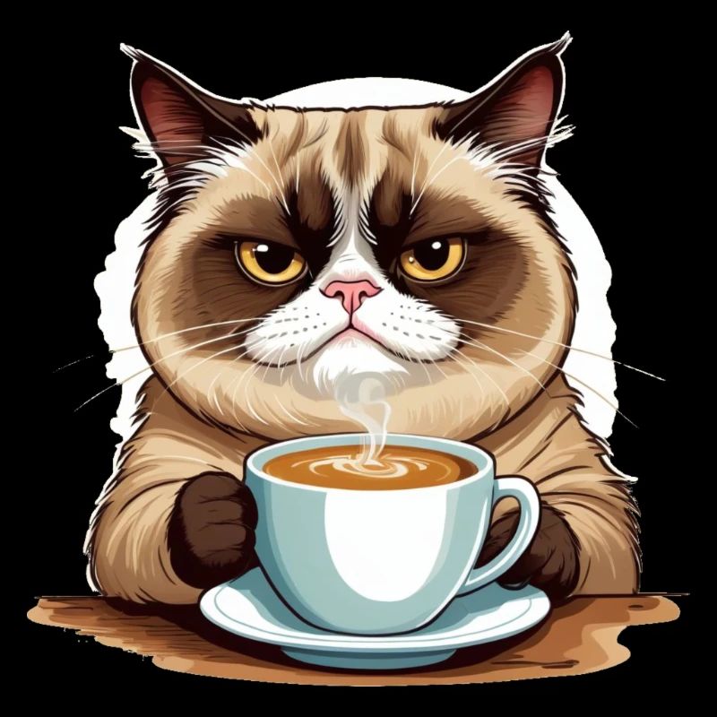 Grumpy Morning Cat