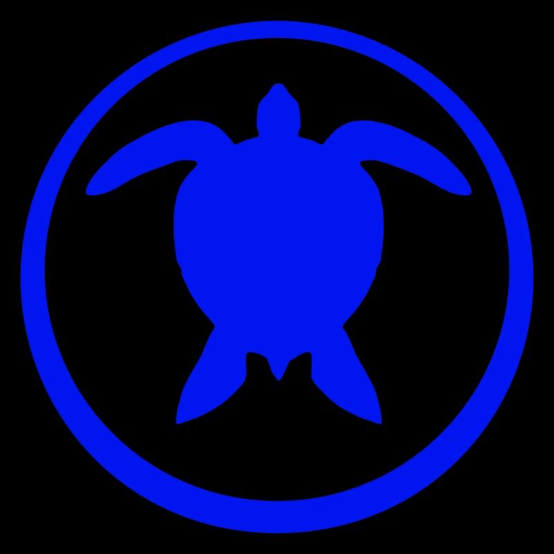 Water turtle circle round silhouette icon