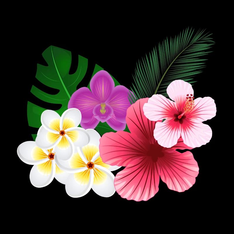 Fleurs tropicales et fleurs