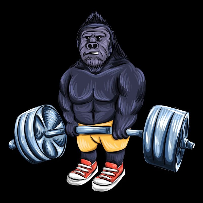 cool gorilla training gift lifting weights