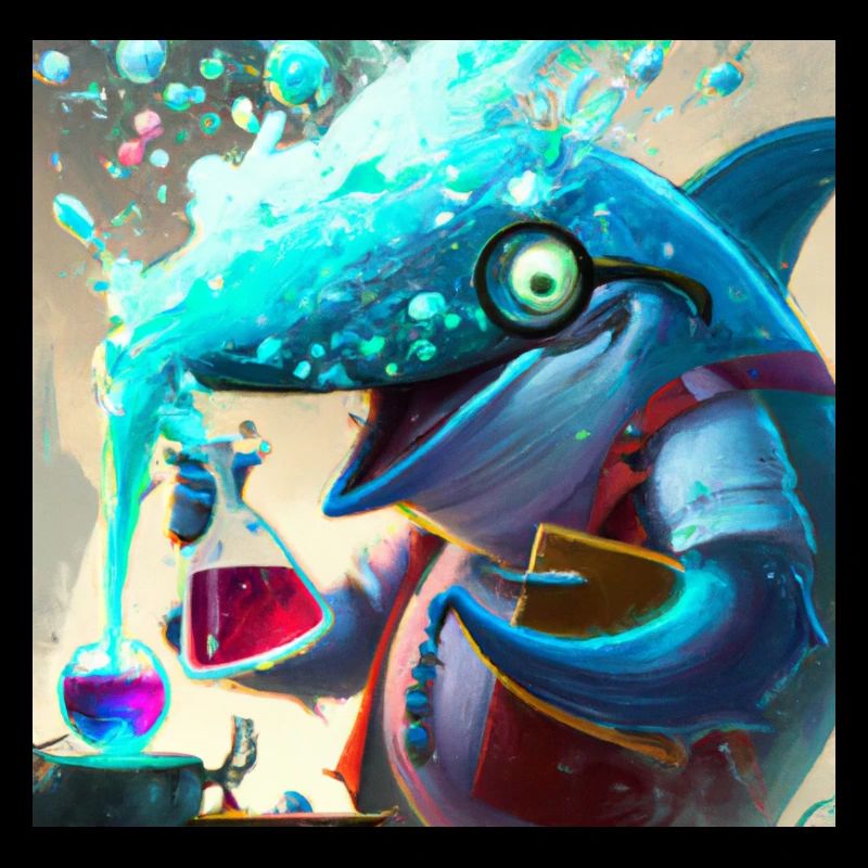 Mad dolphin scientist experimenting