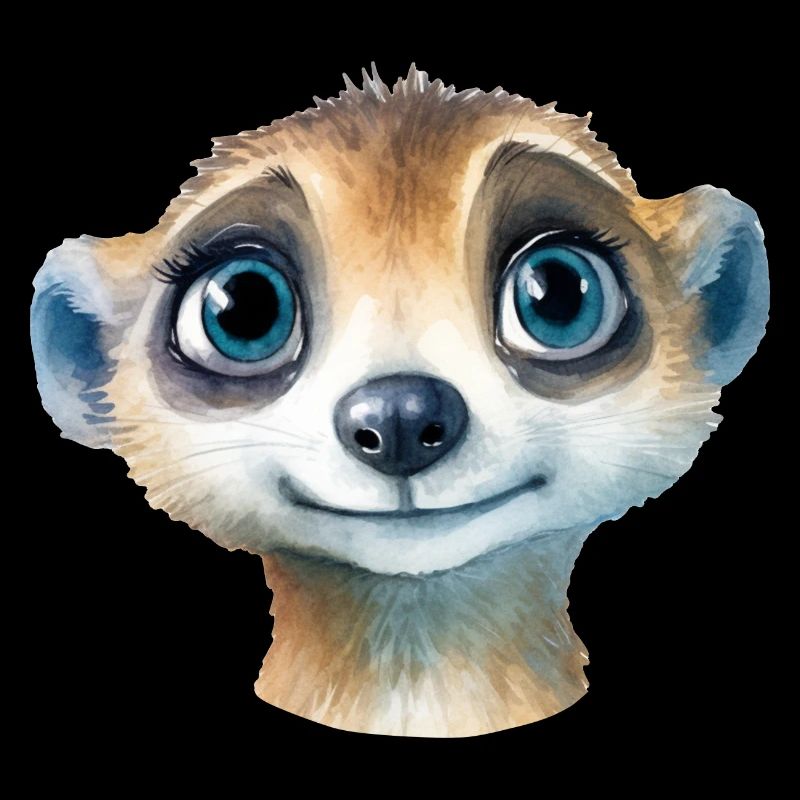 Dessin à l’aquarelle suricate