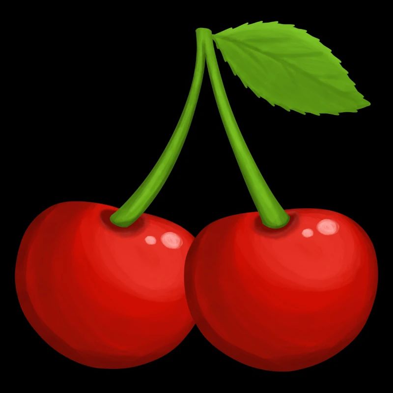 Deux cerises rouges douces