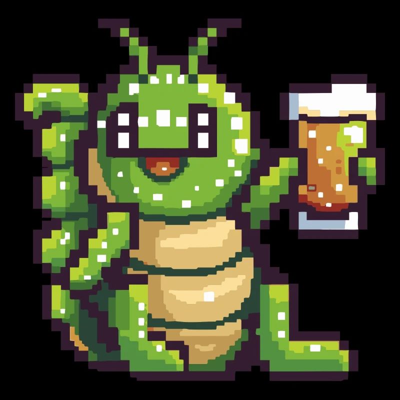 Wurm Bier Pixel