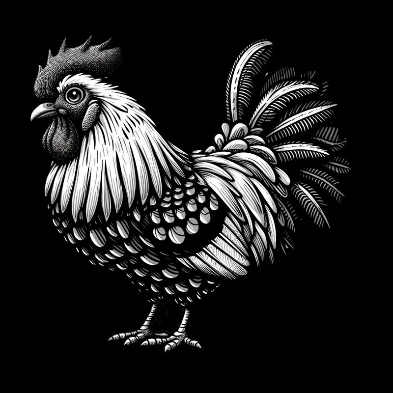 Illustration de coq complexe