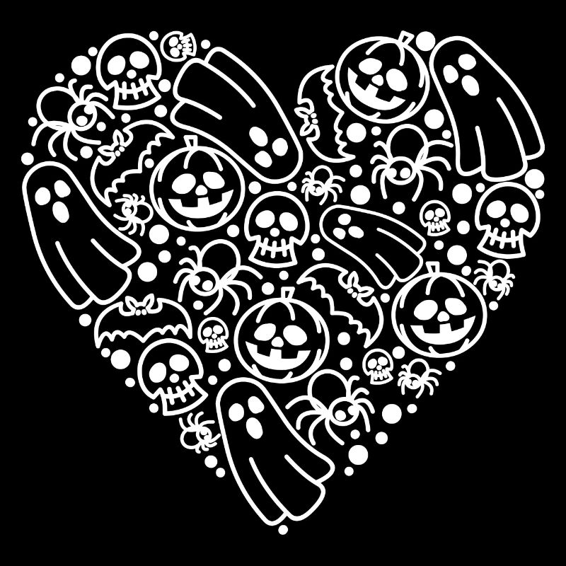 Gruseliges Halloween Zeug Herz Form Süßes oder Saures