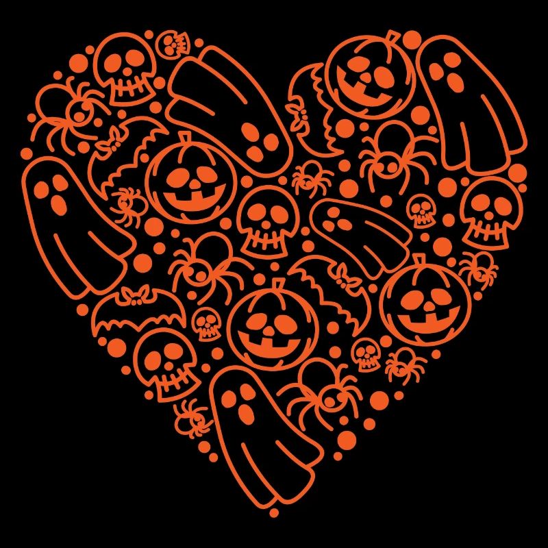 Gruseliges Halloween Zeug Herz Form Süßes oder Saures