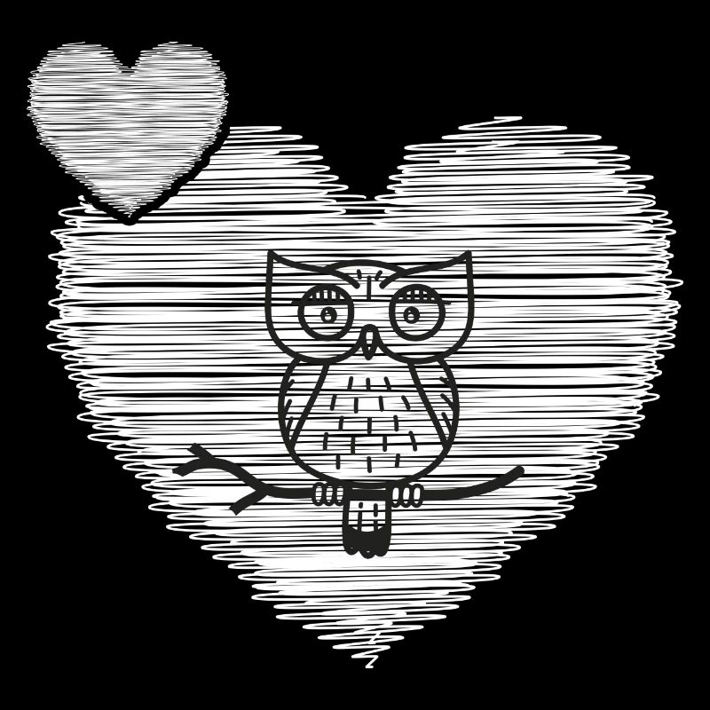 Eule "alte Eule mit Herz" Eulensammlung Eulen