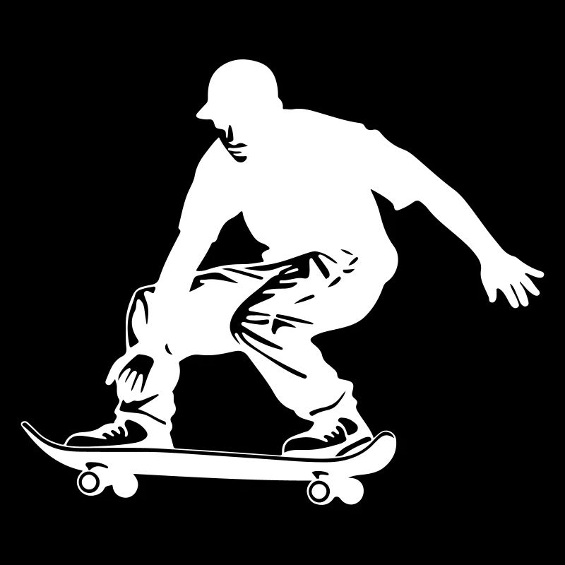 Skateboarding Mann Silhouette Skateboard