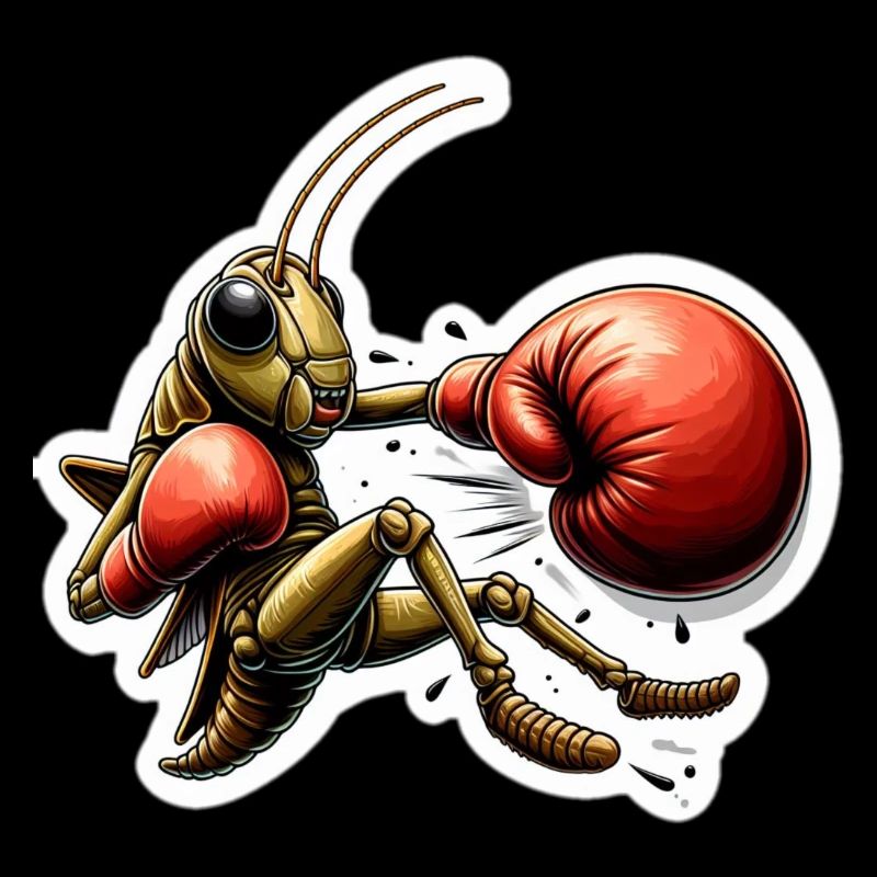 A boxing grasshopper
