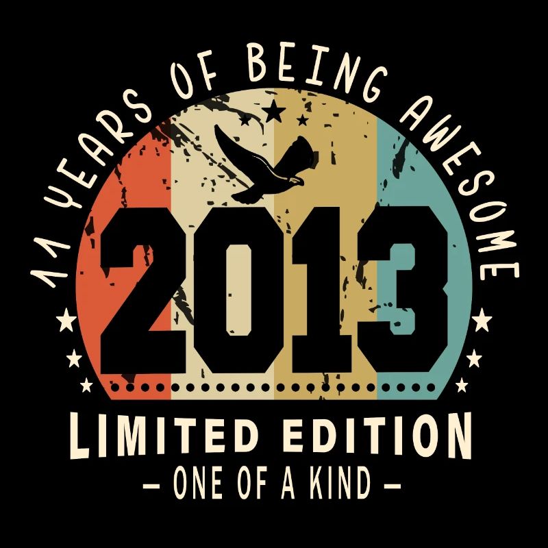 Original Born In 2013 Authentic Gift 2013 Bursdag