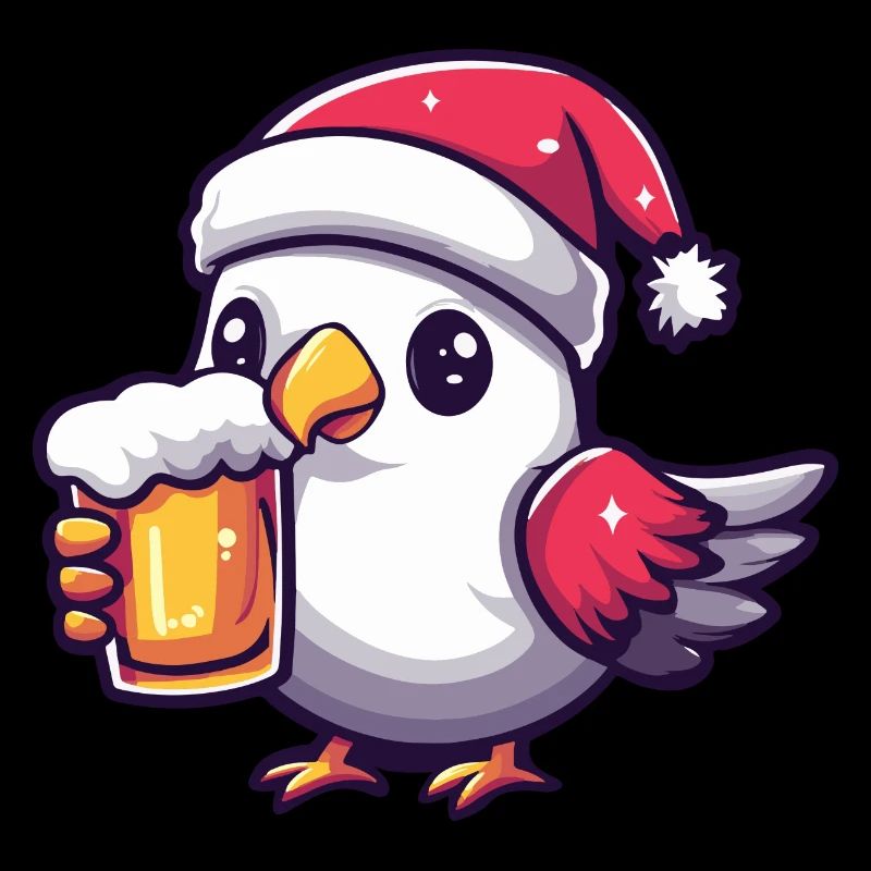 Taube Vogel Weihnachten Bier