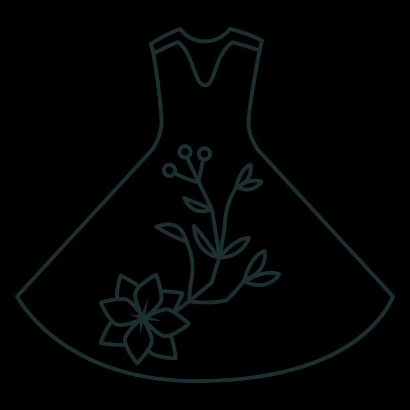 Robe de danse moderne avec des fleurs