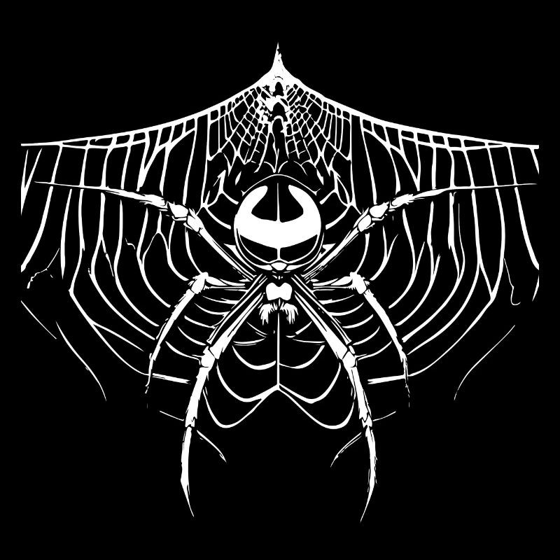 Spinne mit Spinnennetz Gothic