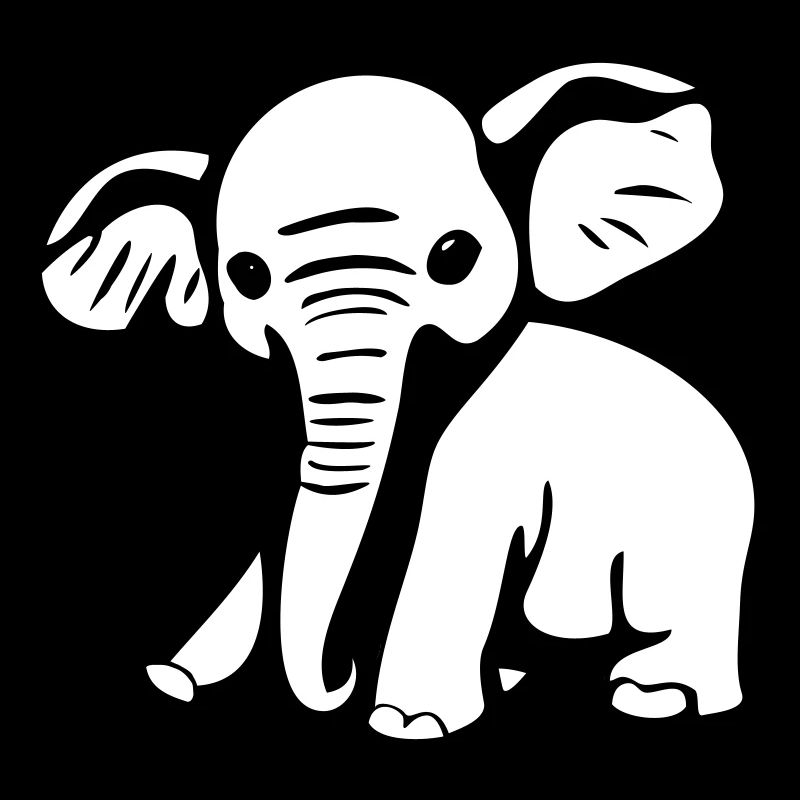 Bébé éléphant dans un style de bande dessinée