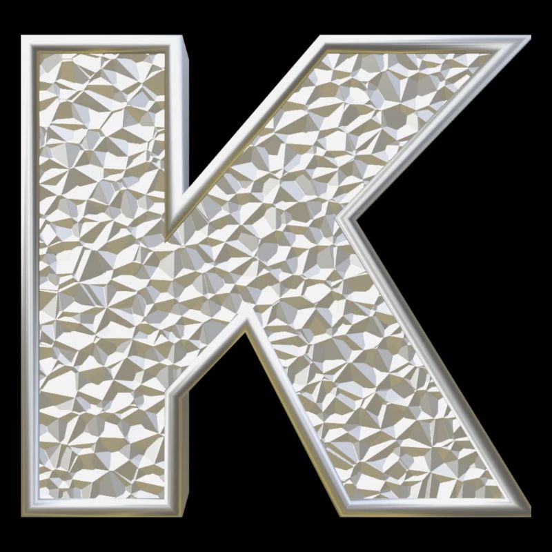 K, letter, letter K, initial, initial K, monogram,