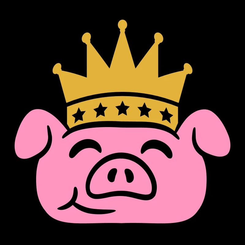 Pig King Head Queen Crown Prince Princess