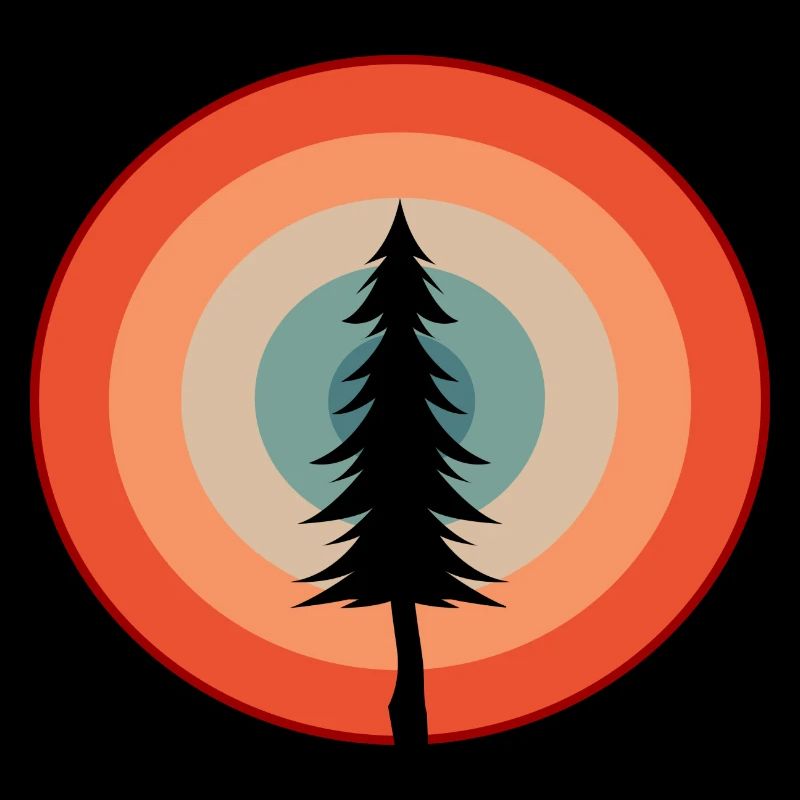 Baum Retro Wald Förster