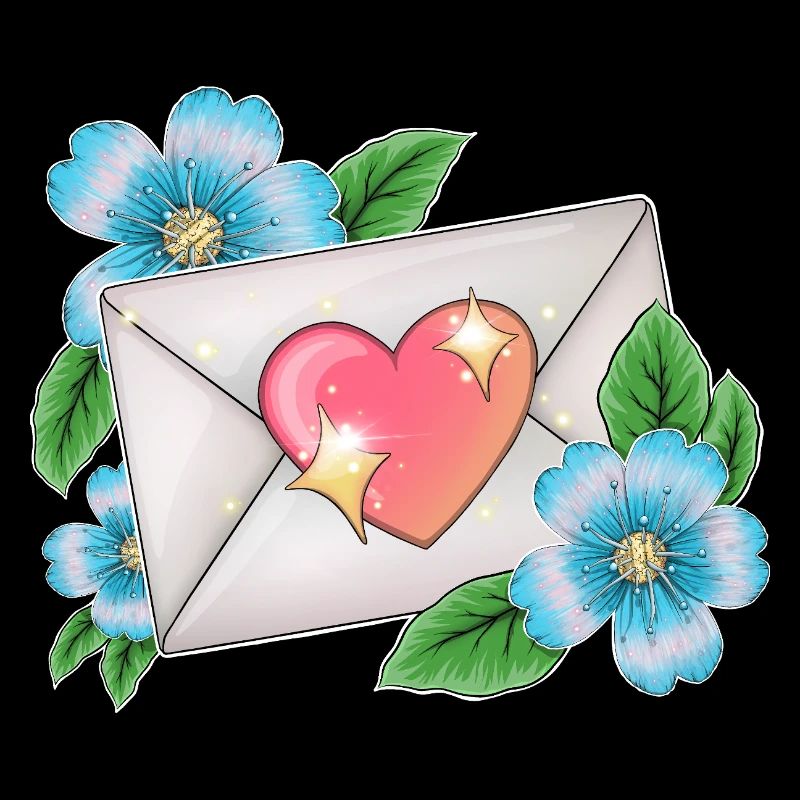 envelope with flowers