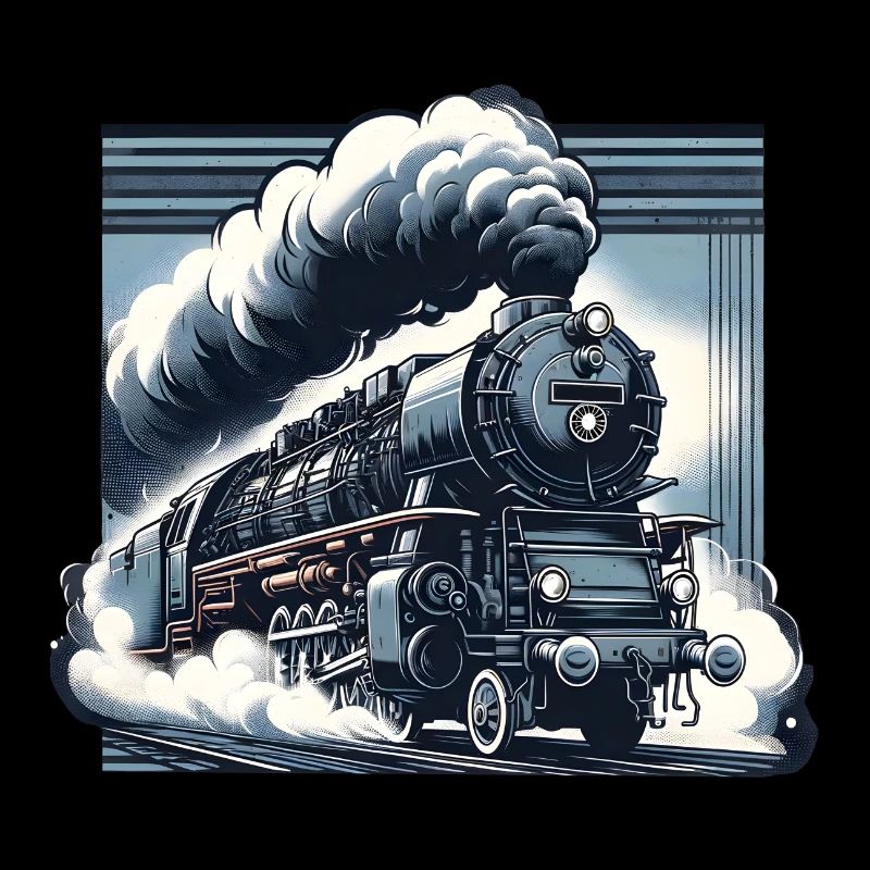 Die Kraft des Dampfes - Grafik einer Dampflok