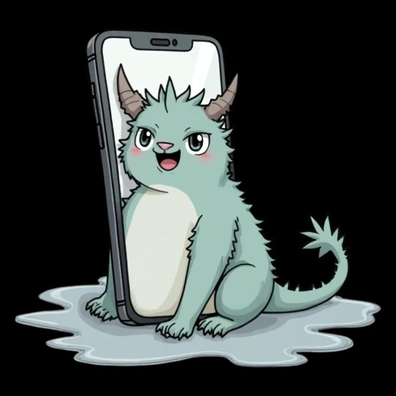 cute mythical creature fred on iPhone