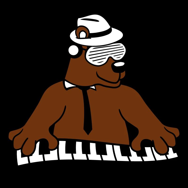Bear Brown Bear Keyboard Piano Keys Playing Animal