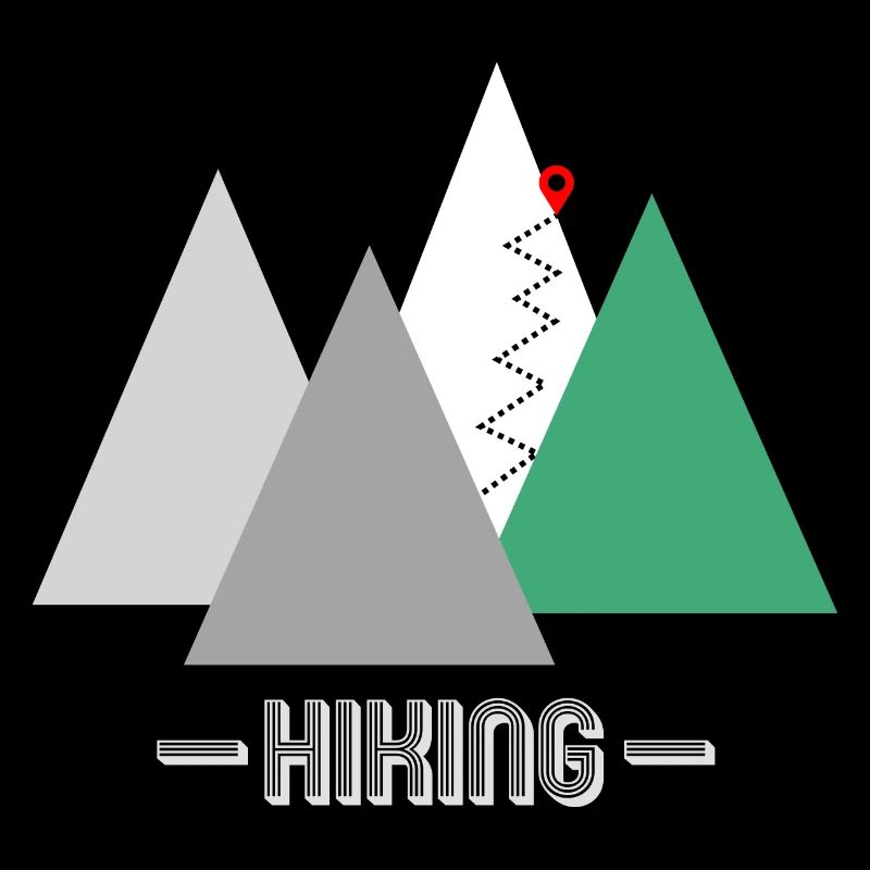 Conception de logo vert HIKING