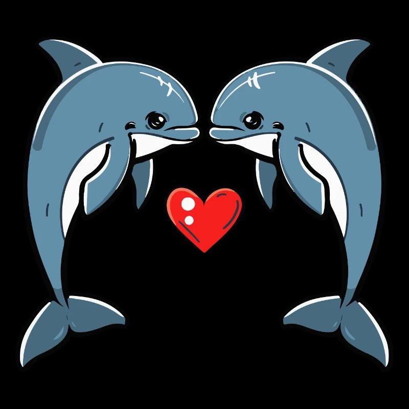 Delfin Paar Valentinstag