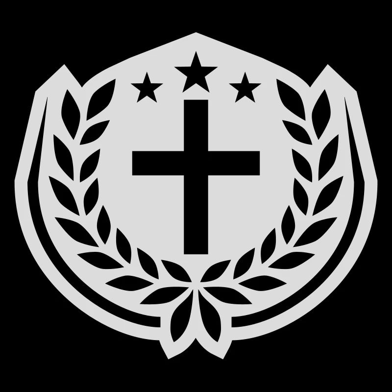Croix Jésus-Christ Couronne de laurier