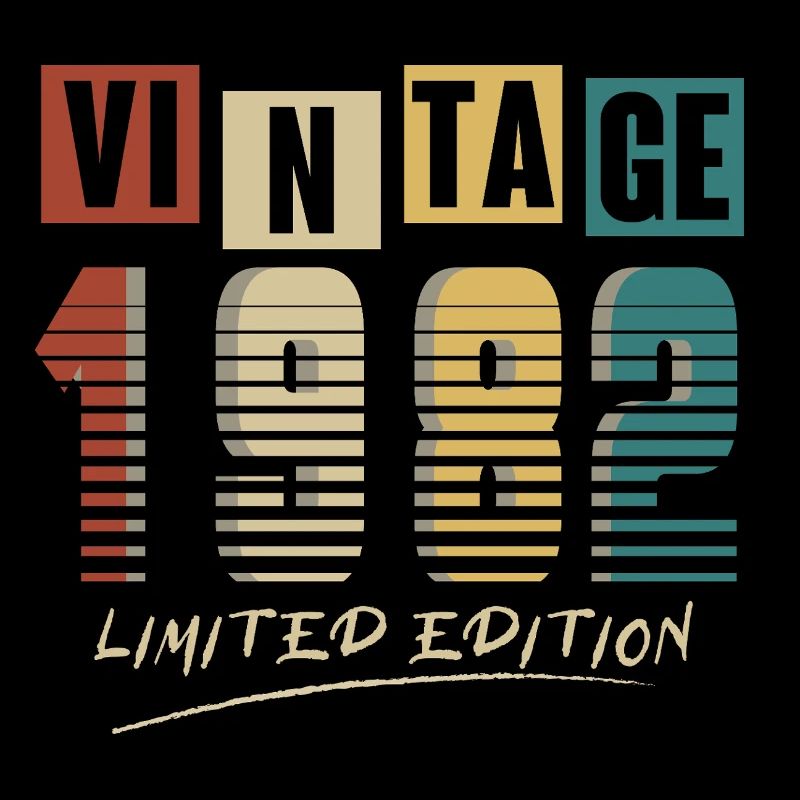 1982 Vintage 1982 né en 1982 anniversaire. Année 2