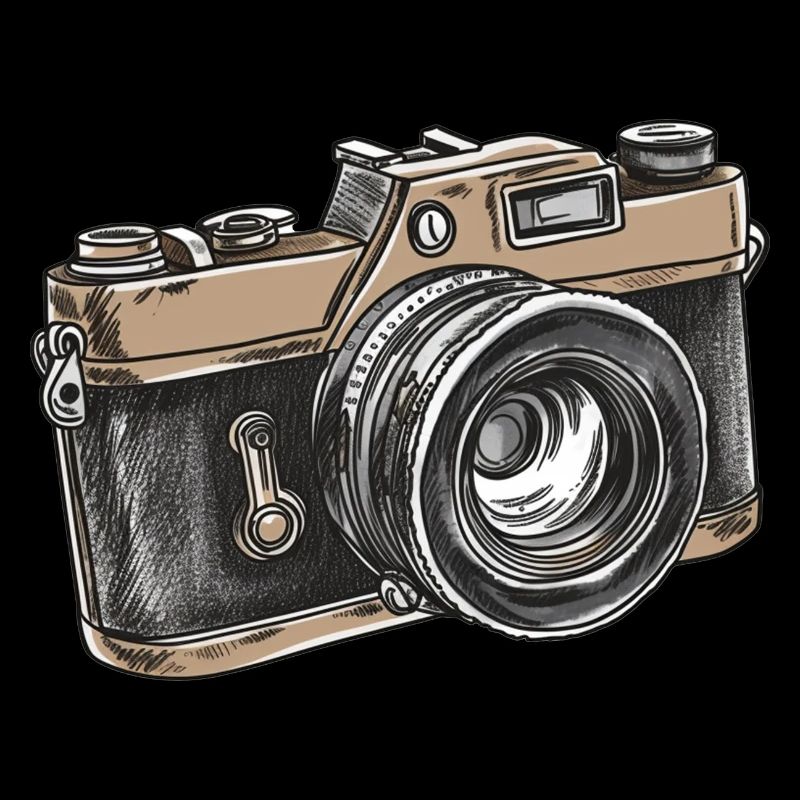 Dessin rétro de caméra