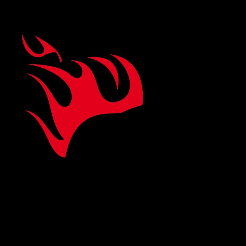 FlammenBär Schwarz-Rot