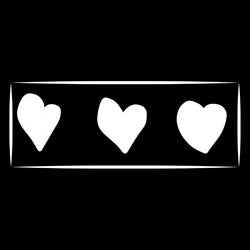 Three Hearts Heart Rectangle Love
